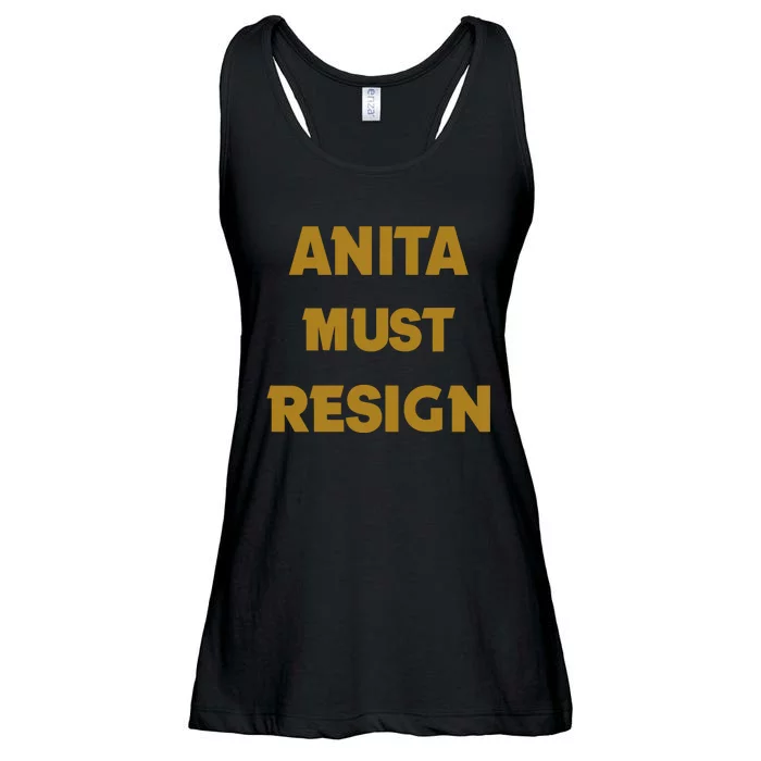 Anita Must Resign Ladies Essential Flowy Tank