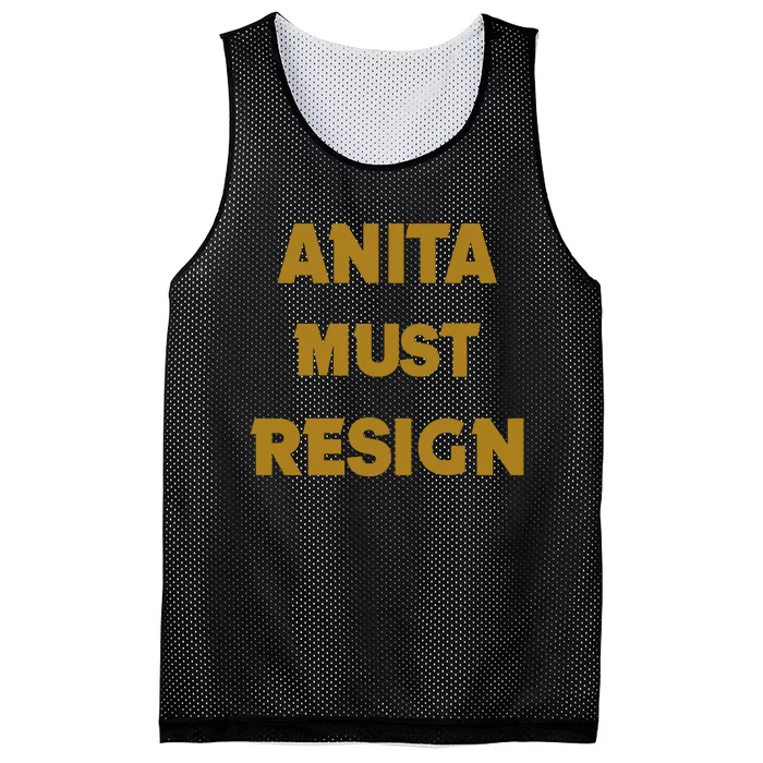 Anita Must Resign Mesh Reversible Basketball Jersey Tank