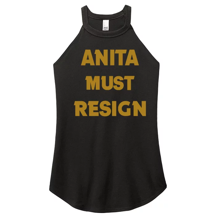 Anita Must Resign Women’s Perfect Tri Rocker Tank