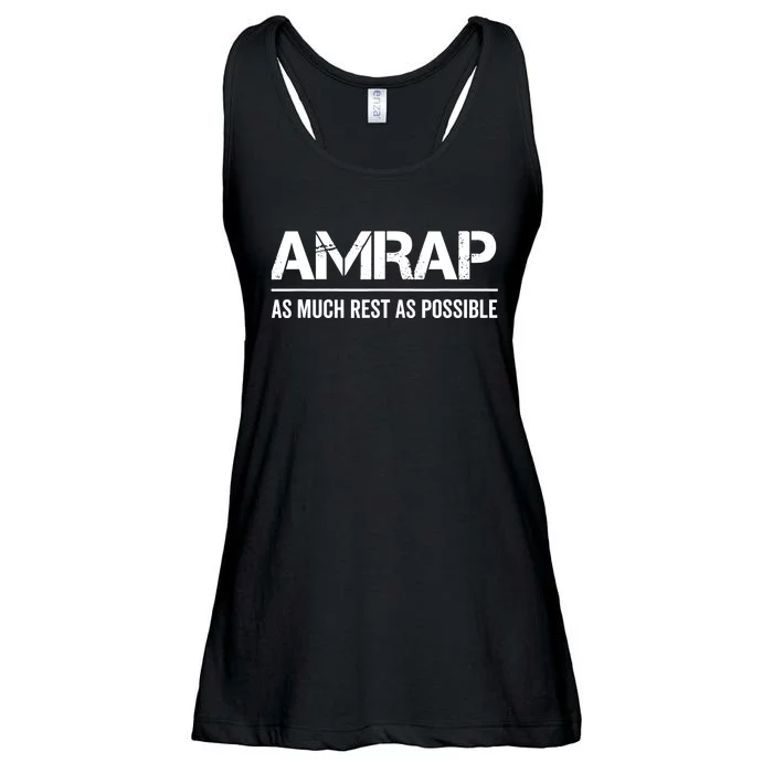 As Much Rest As Possible AMRAP Funny Trendy Ladies Essential Flowy Tank