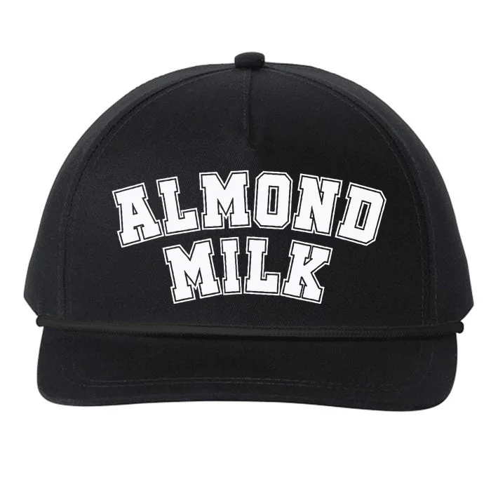 Almond Milk Retro Sports Arch Almond Milk Snapback Five-Panel Rope Hat