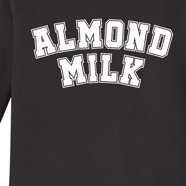 Almond Milk Retro Sports Arch Almond Milk Baby Long Sleeve Bodysuit