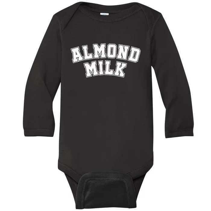 Almond Milk Retro Sports Arch Almond Milk Baby Long Sleeve Bodysuit