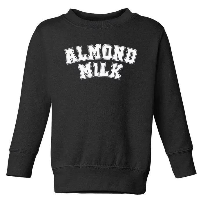 Almond Milk Retro Sports Arch Almond Milk Toddler Sweatshirt