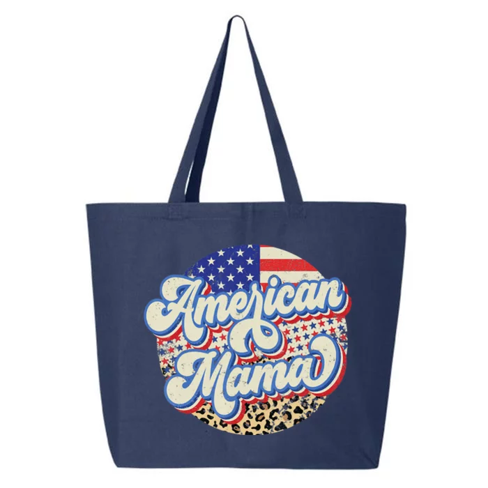 American Mama Retro 4Th Of July Leopard 25L Jumbo Tote