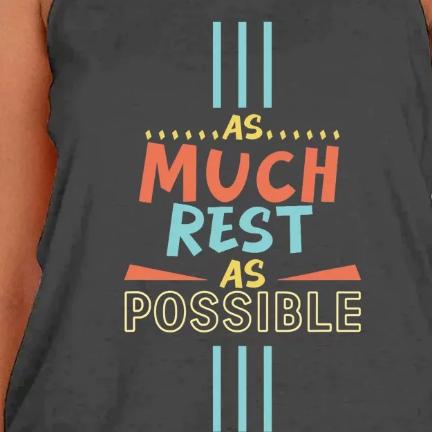 As Much Rest As Possible AMRAP Funny Trendy FIT2SERVE Women's Knotted Racerback Tank