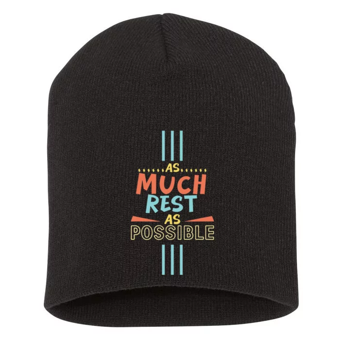 As Much Rest As Possible AMRAP Funny Trendy FIT2SERVE Short Acrylic Beanie