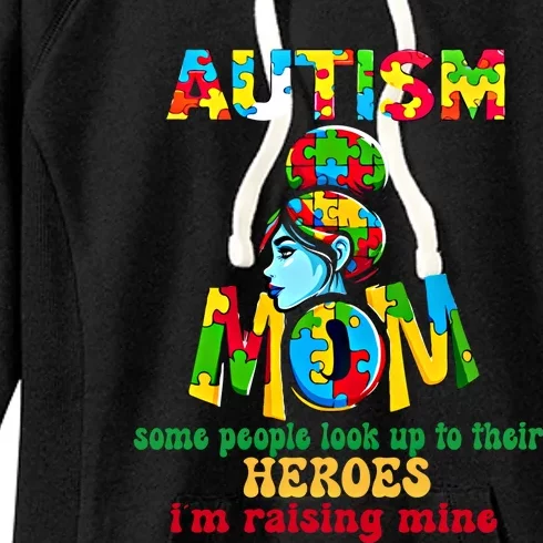 Autism Mom Raising Hero Cool Gift Women's Fleece Hoodie