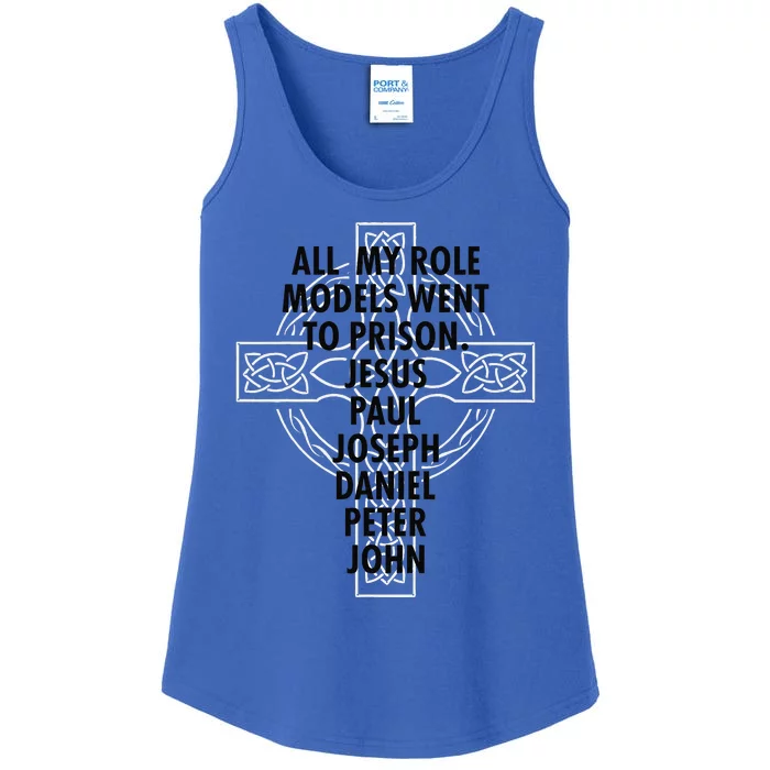 All My Role Models Went To Prison Jesus Ladies Essential Tank