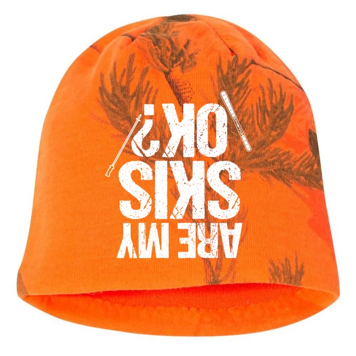 Are My Ski Ok? Skiing Snow Mountain Winter Gift Kati - Camo Knit Beanie