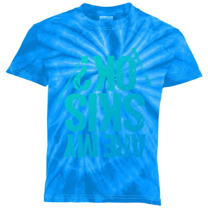 Are My Ski Ok? Skiing Snow Mountain Winter Gift Kids Tie-Dye T-Shirt