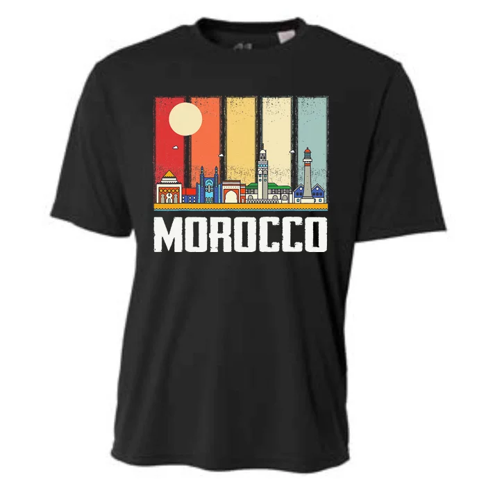 Africa Morocco Skyline Moroccans African Souvenir Gibraltar Cooling Performance Crew T-Shirt