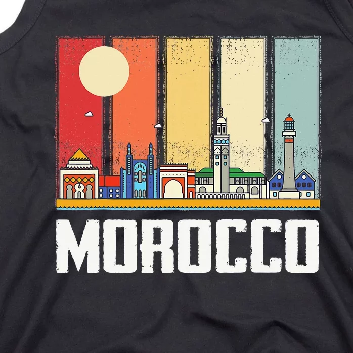 Africa Morocco Skyline Moroccans African Souvenir Gibraltar Tank Top