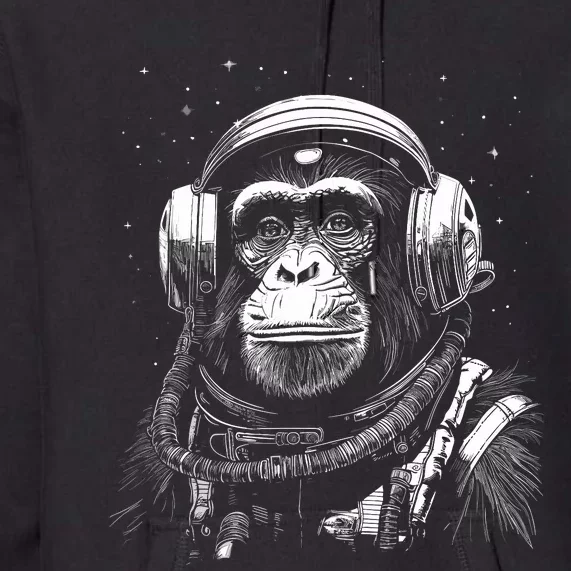 Astronaut Monkey Space Exploration Premium Hoodie