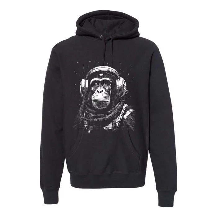 Astronaut Monkey Space Exploration Premium Hoodie