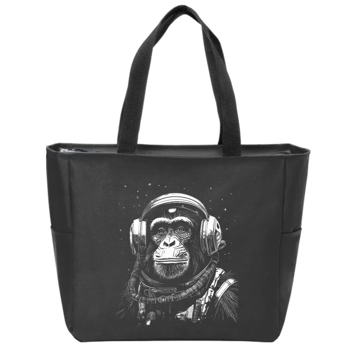 Astronaut Monkey Space Exploration Zip Tote Bag