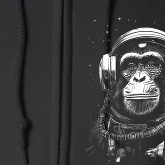 Astronaut Monkey Space Exploration Full Zip Hoodie