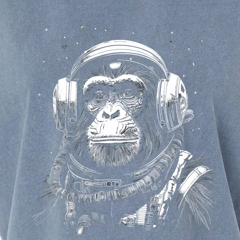 Astronaut Monkey Space Exploration Garment-Dyed Women's Muscle Tee