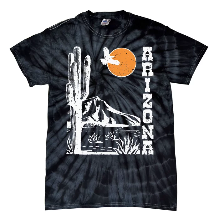 Arizona Mountain Sedona Desert Sun And Cactus Tie-Dye T-Shirt