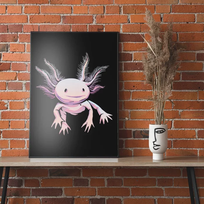 Axolotl Mexican Salamander Drawing Lizard Realistic Axolotl Poster