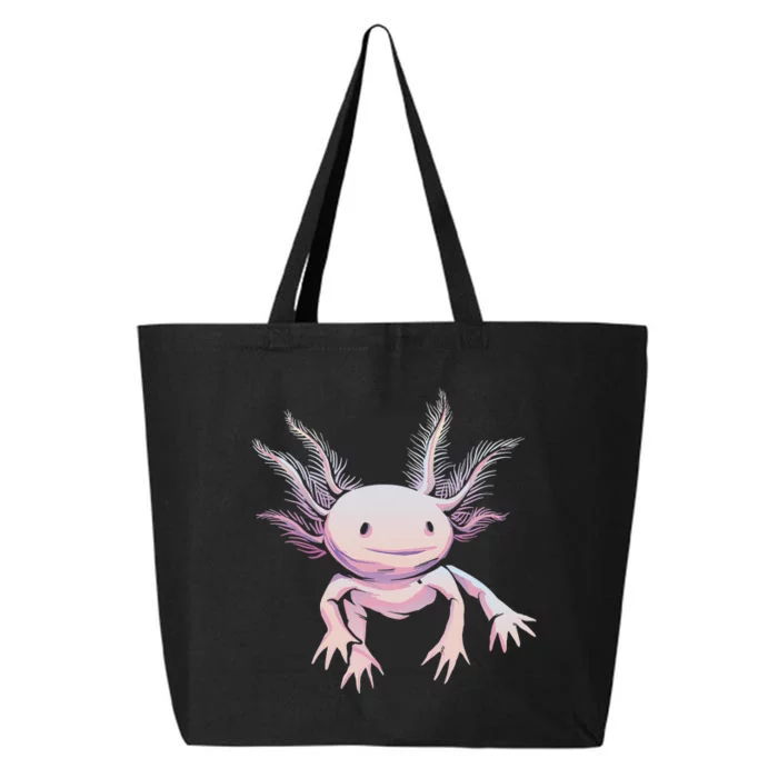 Axolotl Mexican Salamander Drawing Lizard Realistic Axolotl 25L Jumbo Tote