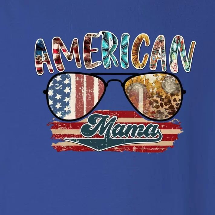 American Mama Sunglass Fourth Of July Leopard Gift Toddler Long Sleeve Shirt