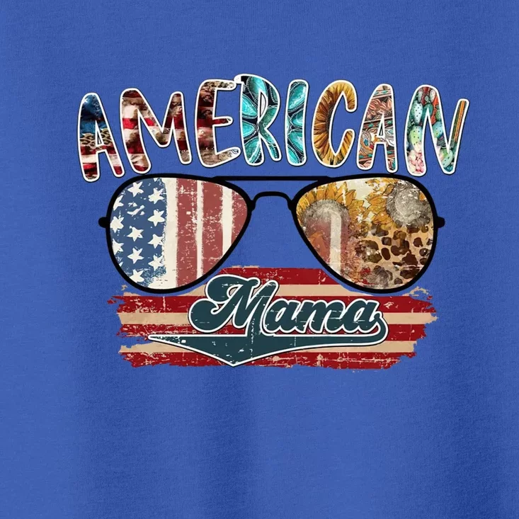 American Mama Sunglass Fourth Of July Leopard Gift Toddler T-Shirt