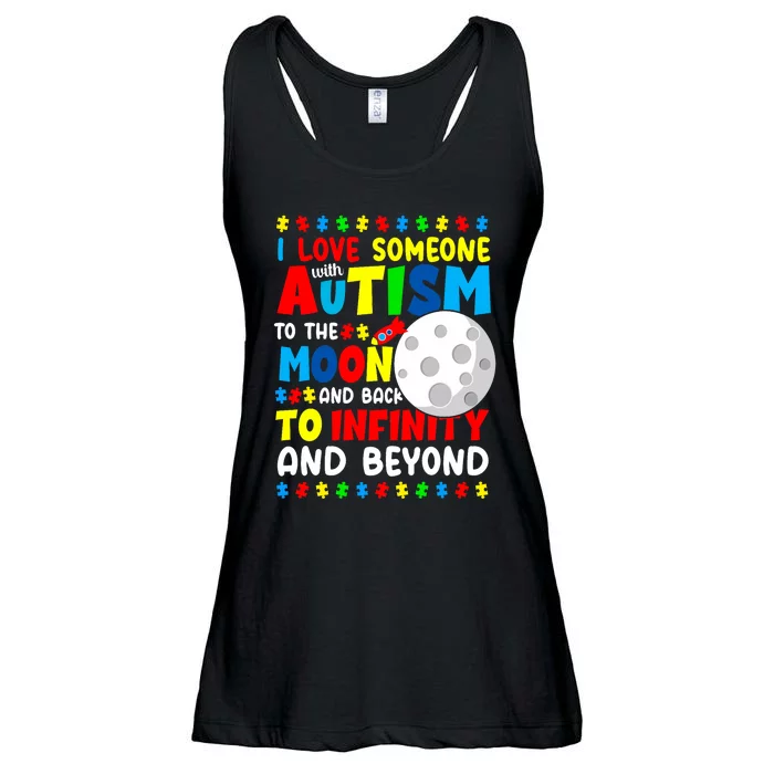 Autism Mom Sister Grandma I Love Someone With Autism Ladies Essential Flowy Tank