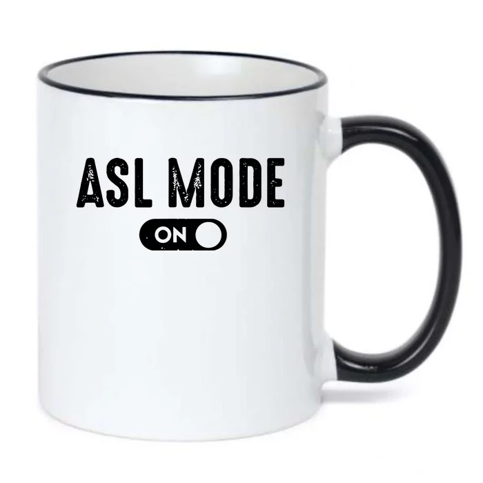 ASL Mode Sign Language Gift Deaf Gift ASL Teacher Gift Black Color Changing Mug