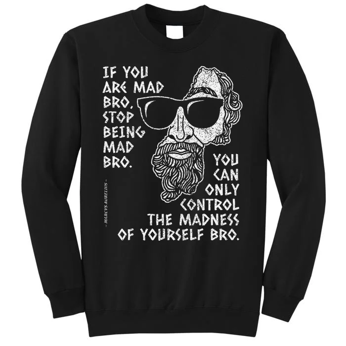 Aurelius Marcus Stoicism Philosopher Funny Wisdom Quote Tall Sweatshirt