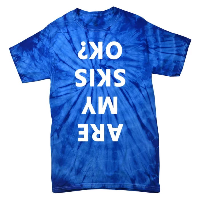 Are My Skis Okay Winter Funny Skiing Gift Tie-Dye T-Shirt