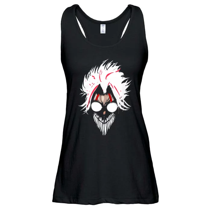 Anime Manga Shonen Character Dandadan Okarun Mask Ladies Essential Flowy Tank