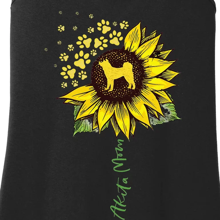 Akita Mom Sunflower Akita Inu Lover Gifts Dog Mom Ladies Essential Tank