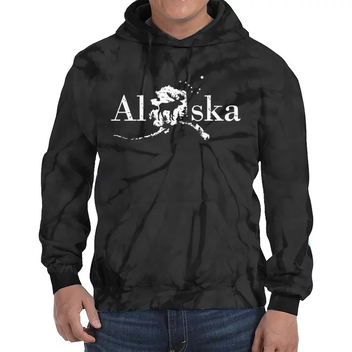 Alaska Map State Tie Dye Hoodie