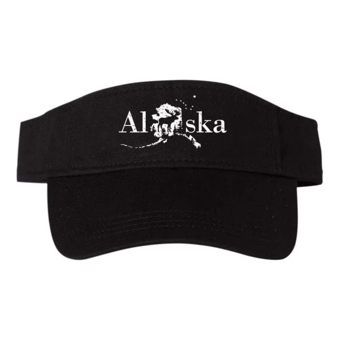 Alaska Map State Valucap Bio-Washed Visor