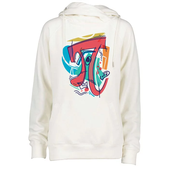 Abstract Mathematical Symbol Pi Gift Womens Funnel Neck Pullover Hood