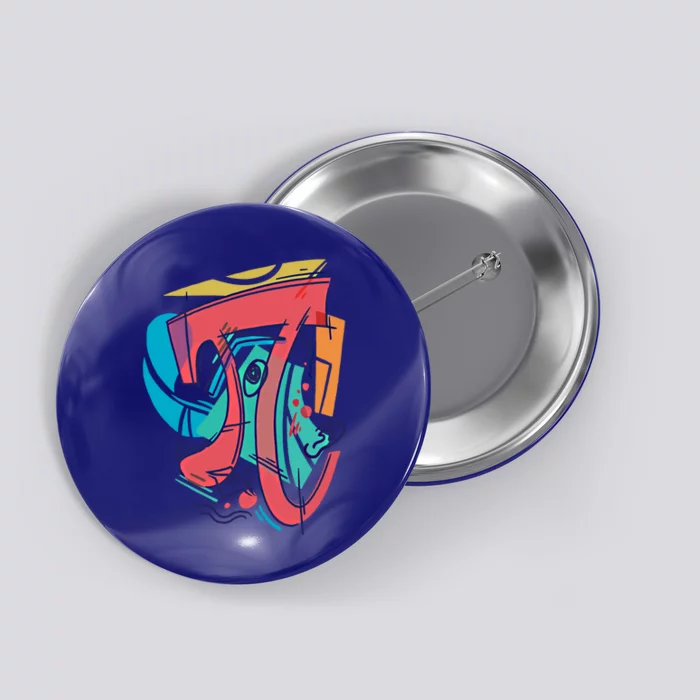 Abstract Mathematical Symbol Pi Gift Button