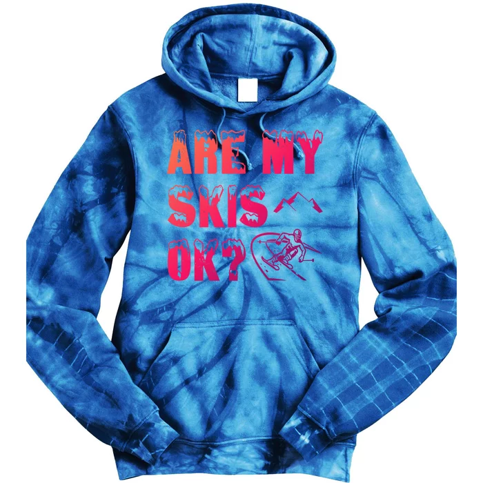 Are My Skis Ok? Funny Skiing Funny Gift Funny Gift Tie Dye Hoodie