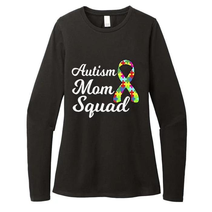 Autism Mom Squad Autism Awareness Puzzle Ribbon Womens CVC Long Sleeve Shirt