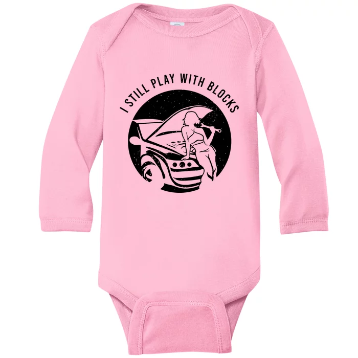 Auto Mechanic Saying For A Funny Baby Long Sleeve Bodysuit