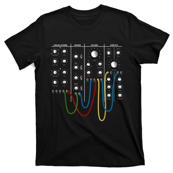 Analog Modular Synthesizer Panel Electronic Musician T-Shirt