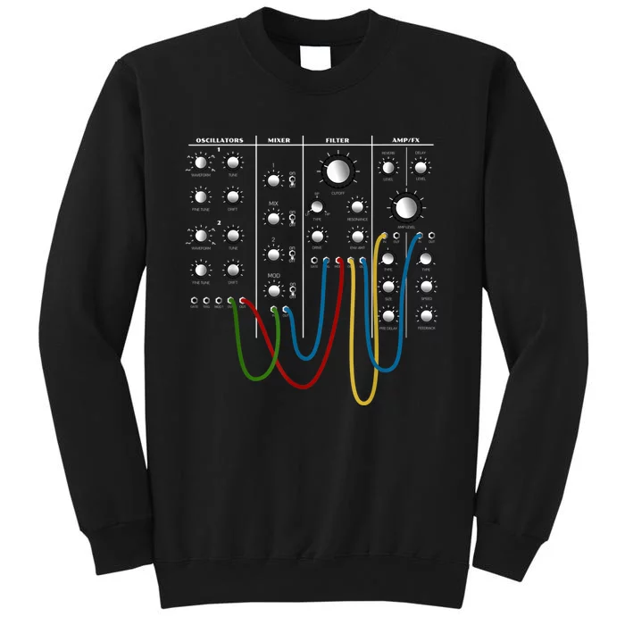 Analog Modular Synthesizer Panel Electronic Musician Tall Sweatshirt