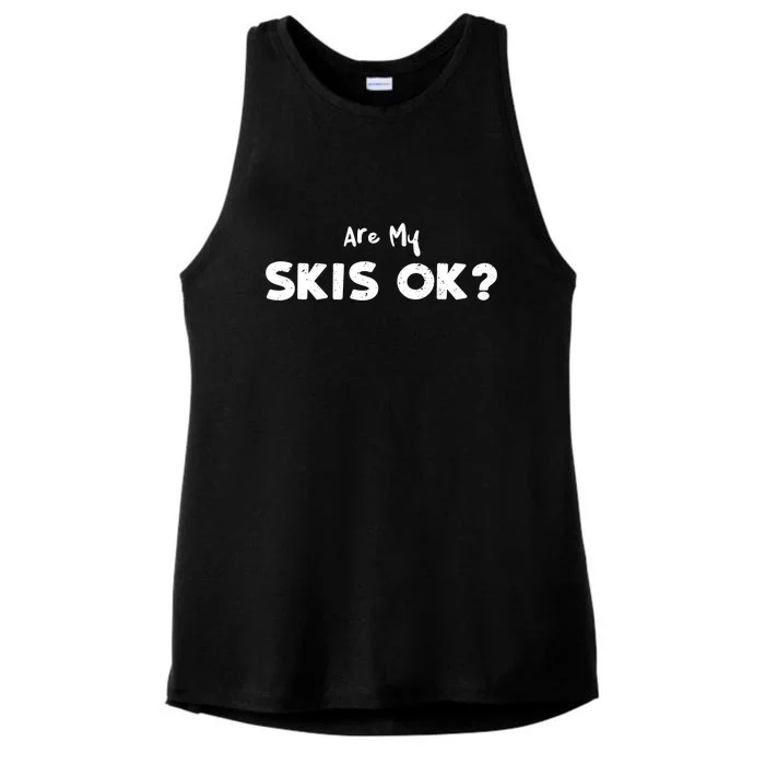 Are My Skis Okay Cute Gift Funny Skiing Ladies Tri-Blend Wicking Tank