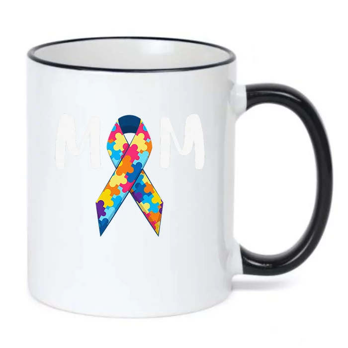 Autism Mom Support Awareness Autistic Parents Gifts Black Color Changing Mug