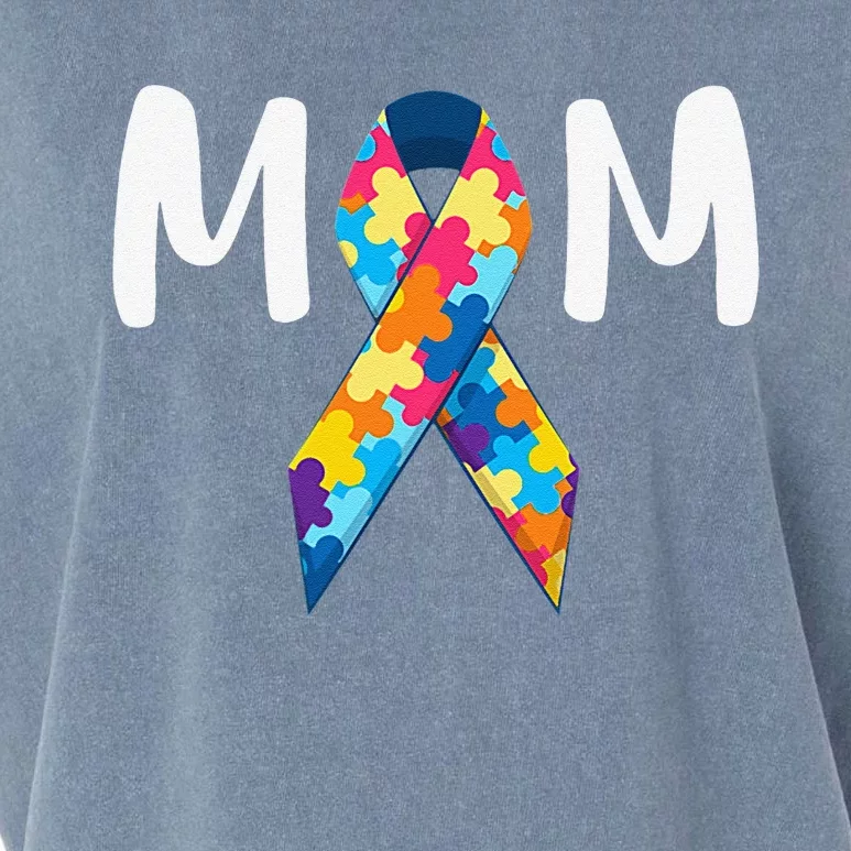 Autism Mom Support Awareness Autistic Parents Gifts Garment-Dyed Women's Muscle Tee