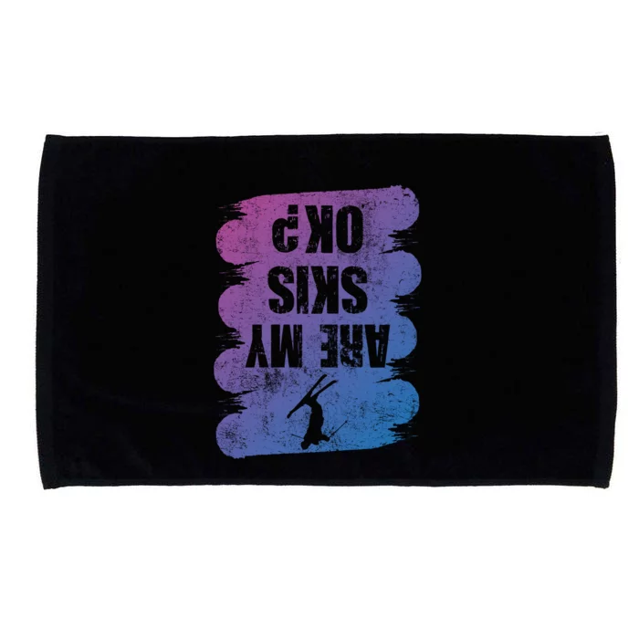 Are My Skis Ok? Funny Skiing Winter Sports Skier Ski Gift Microfiber Hand Towel