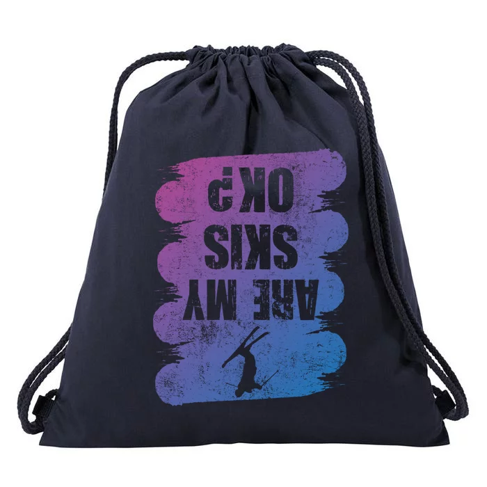 Are My Skis Ok? Funny Skiing Winter Sports Skier Ski Gift Drawstring Bag