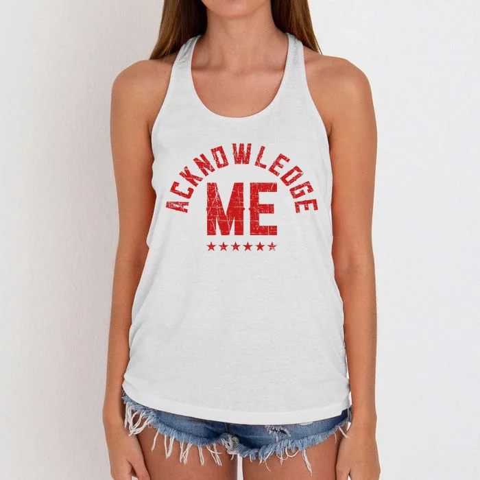 Acknowledge Me Sports Competition Women's Knotted Racerback Tank