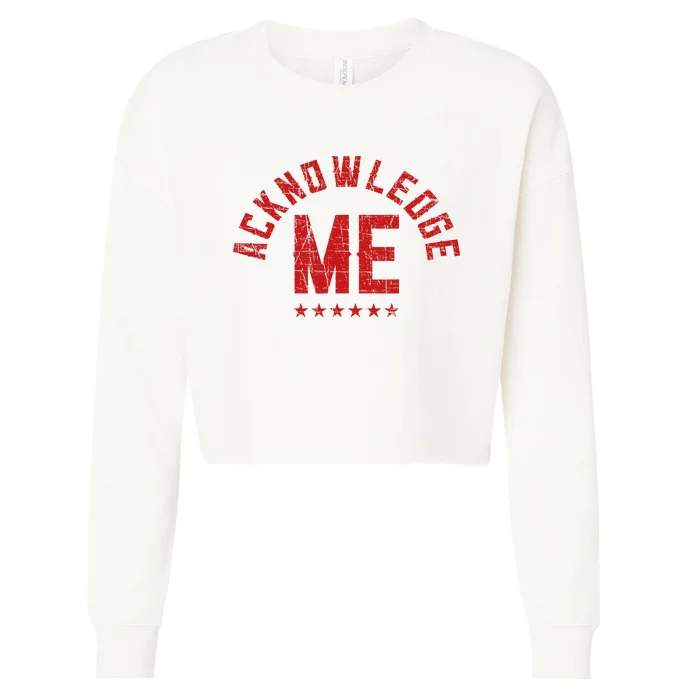 Acknowledge Me Sports Competition Cropped Pullover Crew