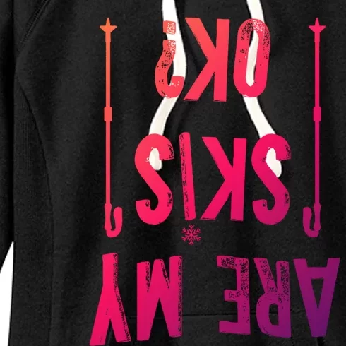 Are My Skis Ok?Skier Skiing Mountains Winter Sports Ski Fan Great Gift Women's Fleece Hoodie